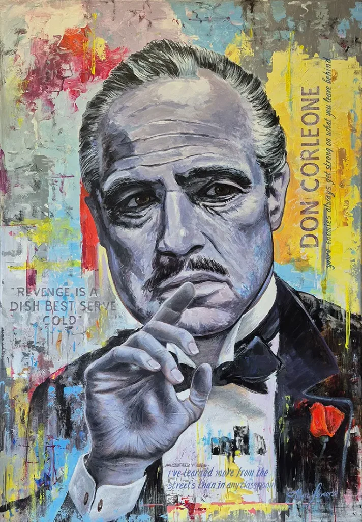 Marc Lamers Kunstschilder Don Corleone 70x100 cm