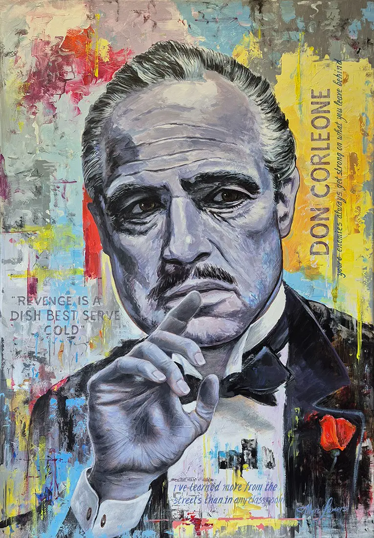 Marc Lamers Kunstschilder Don Corleone 70x100 cm