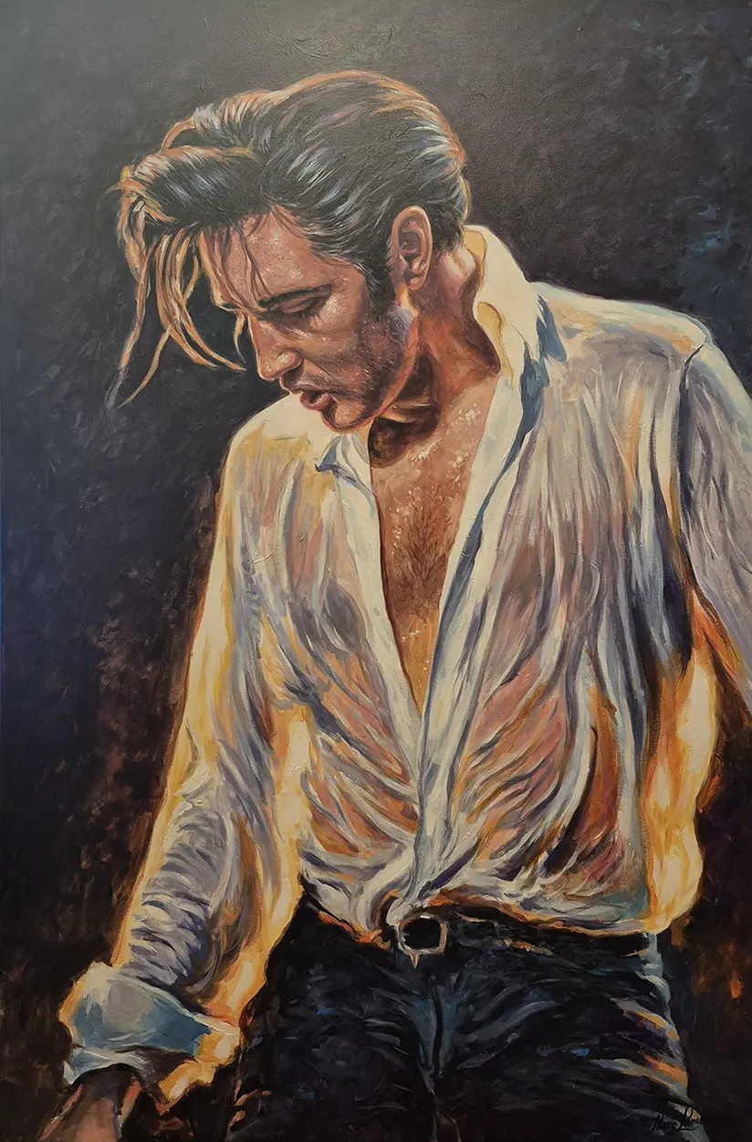 Marc Lamers Kunstschilder Elvis 80x120 cm