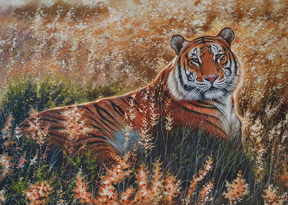 Marc Lamers Kunstschilder Tiger 70x100 cm