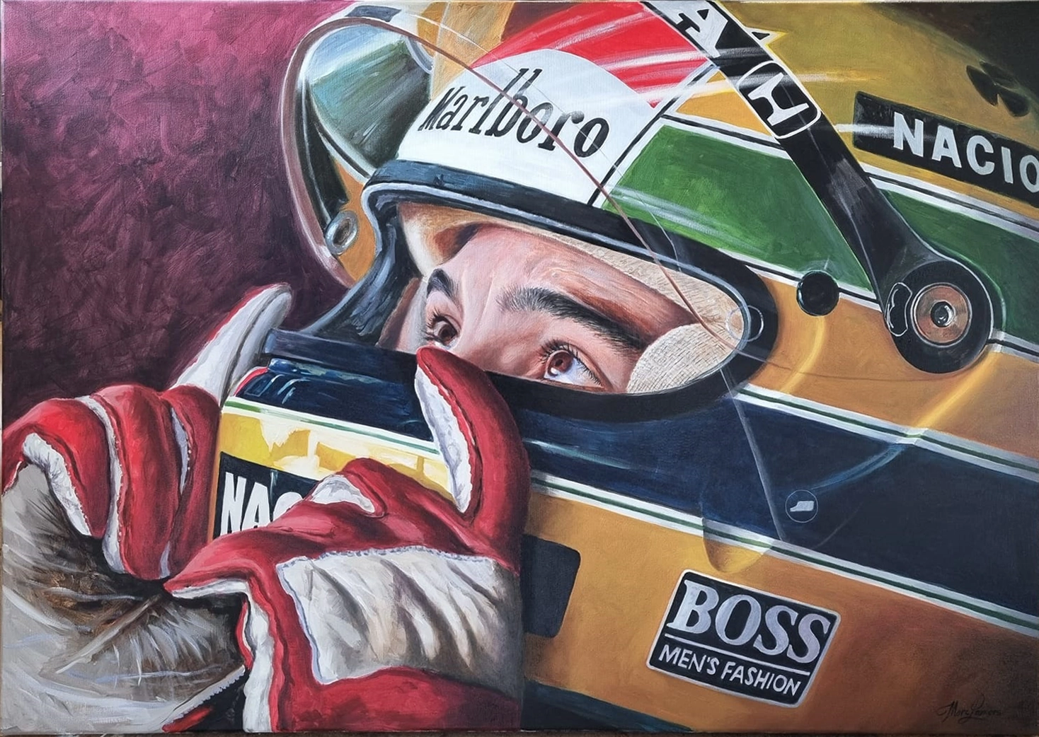 Marc Lamers Schilderijen Ayrton Senna 70x90