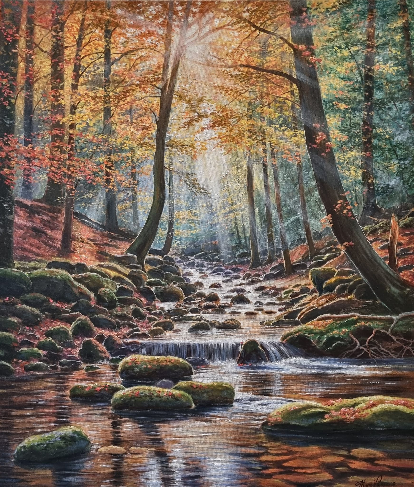 Marc Lamers Schilderijen Beek 70x100cm Olieverf op doek