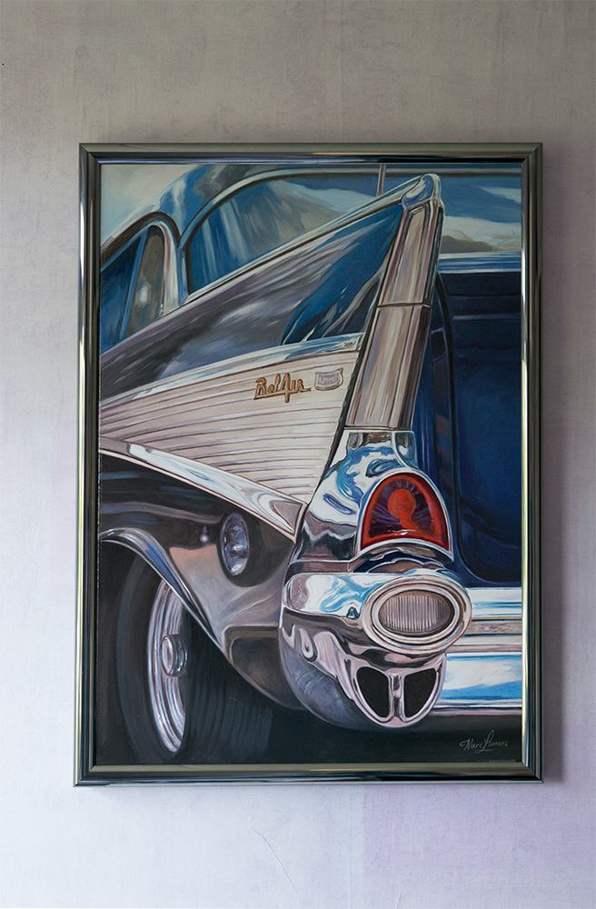 Marc Lamers Schilderijen Chevrolet bel Air 1954 50x70