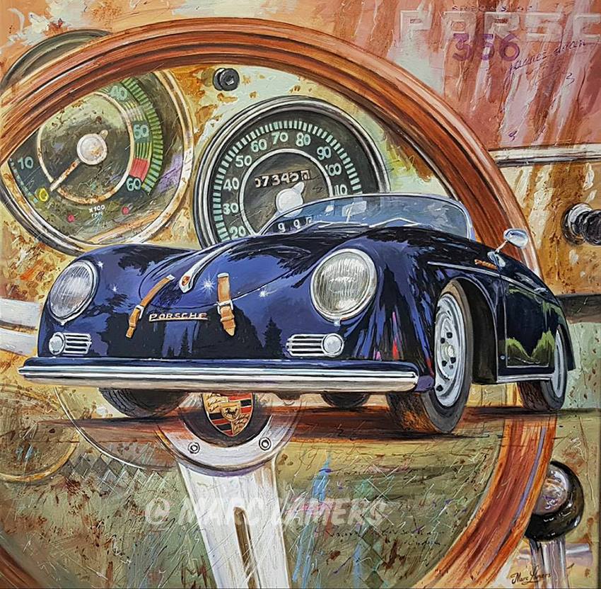 Marc Lamers Schilderijen Porsche Speedster 80x80