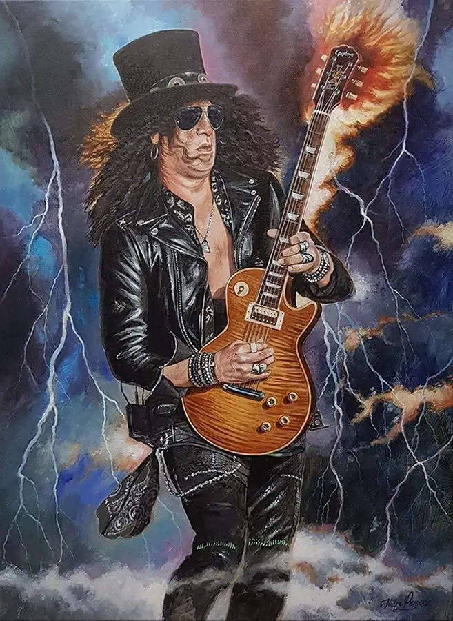 Marc Lamers Schilderijen Slash van Guns n Roses 60x80 cm