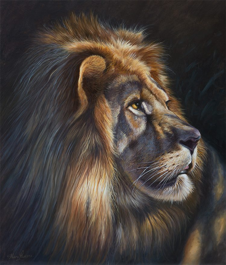 Marc Lamers Schilderijen the only and true King of nature 60x70