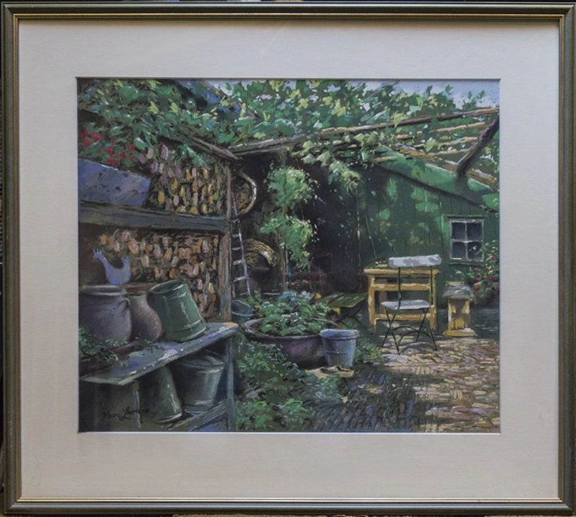 Marc Lamers pastel Tuin 60 x 70cm